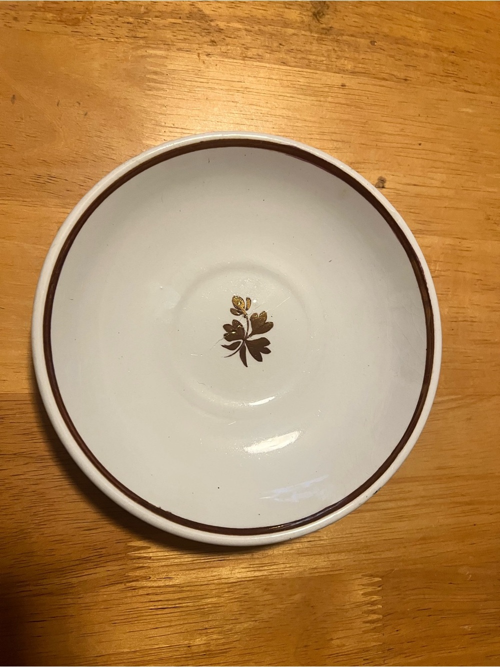 Antique J. & G. Meakin Ironstone Tea Leaf Saucer 6.25” H. Burgess Victorian